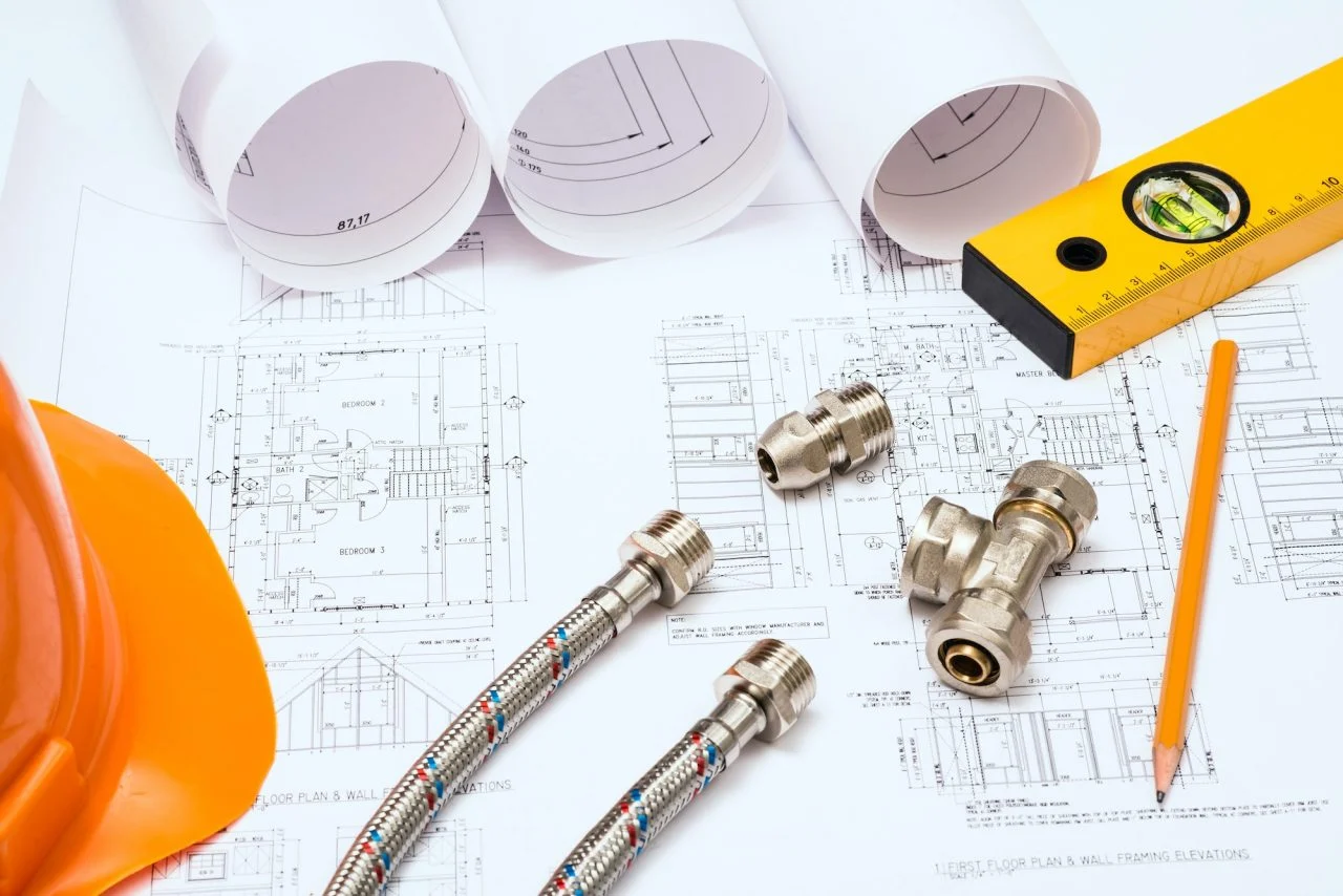 plumbing-and-drawings-construction-still-life